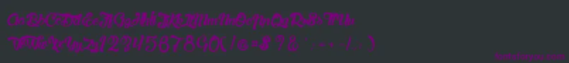 LaChatteAMaman Font – Purple Fonts on Black Background