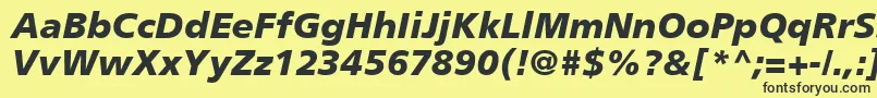 PalmaBlackSsiBlackItalic Font – Black Fonts on Yellow Background