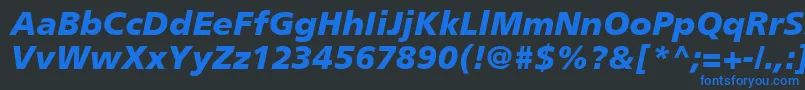 PalmaBlackSsiBlackItalic Font – Blue Fonts on Black Background