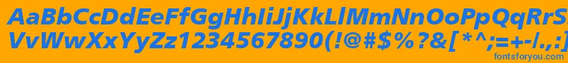 PalmaBlackSsiBlackItalic Font – Blue Fonts on Orange Background