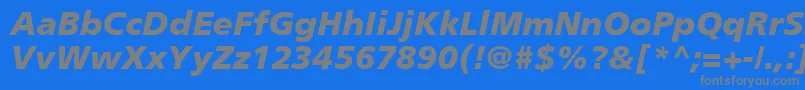 PalmaBlackSsiBlackItalic Font – Gray Fonts on Blue Background