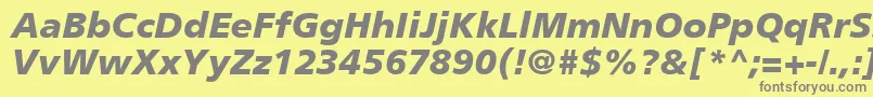 PalmaBlackSsiBlackItalic Font – Gray Fonts on Yellow Background