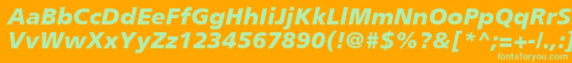 PalmaBlackSsiBlackItalic Font – Green Fonts on Orange Background