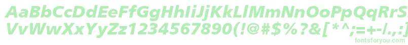 PalmaBlackSsiBlackItalic Font – Green Fonts on White Background