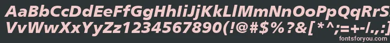 Шрифт PalmaBlackSsiBlackItalic – розовые шрифты на чёрном фоне
