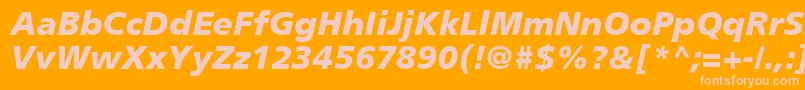 PalmaBlackSsiBlackItalic-Schriftart – Rosa Schriften auf orangefarbenem Hintergrund