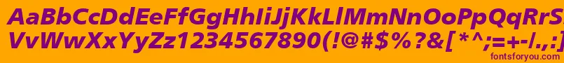 PalmaBlackSsiBlackItalic Font – Purple Fonts on Orange Background