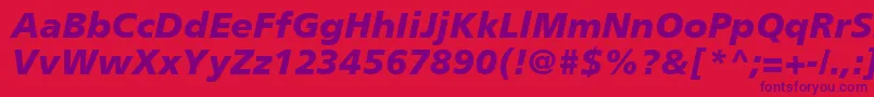 PalmaBlackSsiBlackItalic Font – Purple Fonts on Red Background