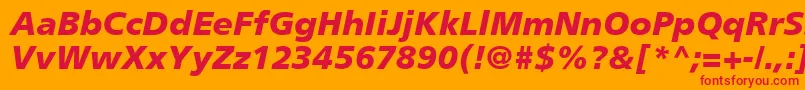 PalmaBlackSsiBlackItalic Font – Red Fonts on Orange Background