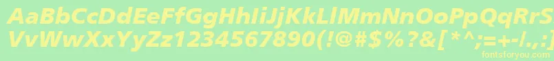 Шрифт PalmaBlackSsiBlackItalic – жёлтые шрифты на зелёном фоне