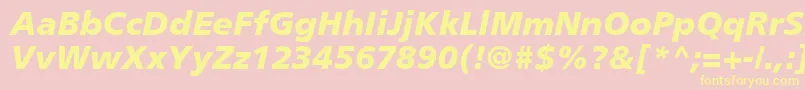 PalmaBlackSsiBlackItalic Font – Yellow Fonts on Pink Background