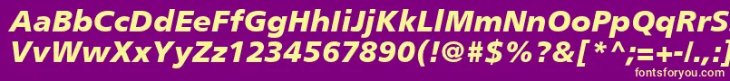 PalmaBlackSsiBlackItalic Font – Yellow Fonts on Purple Background