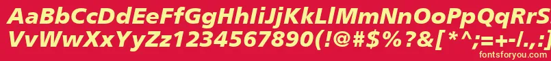 PalmaBlackSsiBlackItalic Font – Yellow Fonts on Red Background