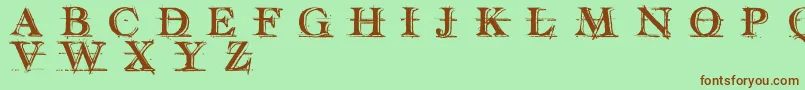 HandwritingDraftShadedDemoFontscafedotcom Font – Brown Fonts on Green Background