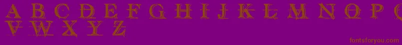 HandwritingDraftShadedDemoFontscafedotcom Font – Brown Fonts on Purple Background