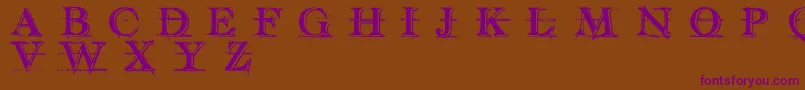 HandwritingDraftShadedDemoFontscafedotcom Font – Purple Fonts on Brown Background