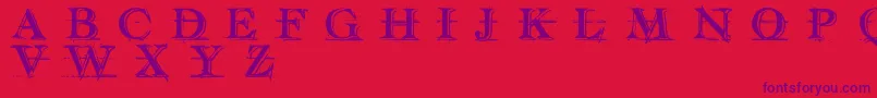 HandwritingDraftShadedDemoFontscafedotcom Font – Purple Fonts on Red Background