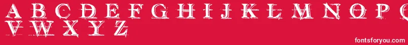 HandwritingDraftShadedDemoFontscafedotcom Font – White Fonts on Red Background