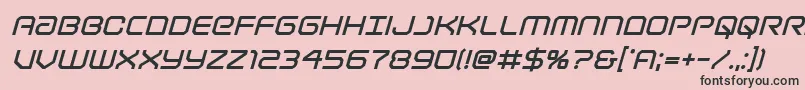 Lightbrigadeboldital Font – Black Fonts on Pink Background