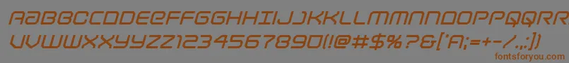 Lightbrigadeboldital Font – Brown Fonts on Gray Background
