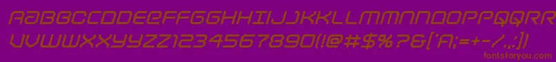 Lightbrigadeboldital Font – Brown Fonts on Purple Background