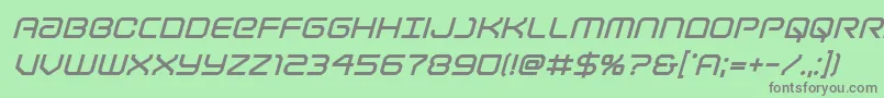 Lightbrigadeboldital Font – Gray Fonts on Green Background