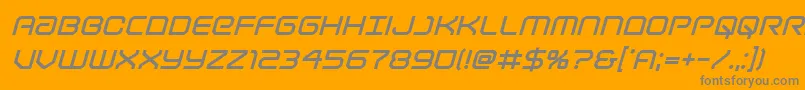 Lightbrigadeboldital Font – Gray Fonts on Orange Background