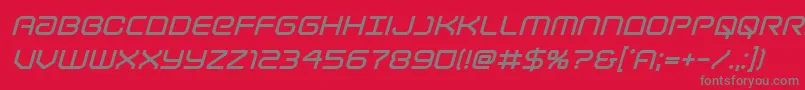 Lightbrigadeboldital Font – Gray Fonts on Red Background