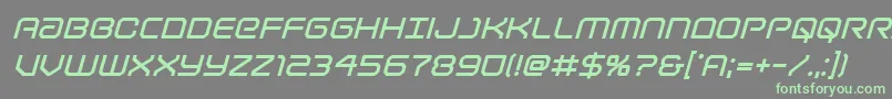 Lightbrigadeboldital Font – Green Fonts on Gray Background