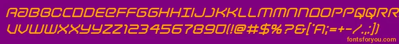 Lightbrigadeboldital Font – Orange Fonts on Purple Background