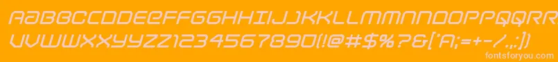 Lightbrigadeboldital Font – Pink Fonts on Orange Background