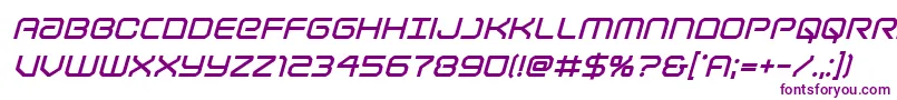 Lightbrigadeboldital Font – Purple Fonts on White Background