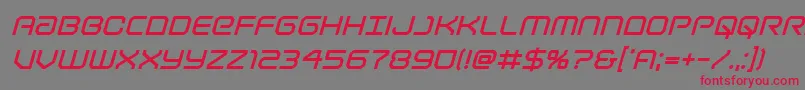 Lightbrigadeboldital Font – Red Fonts on Gray Background