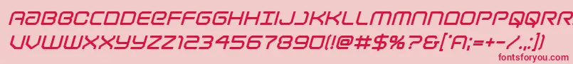 Lightbrigadeboldital Font – Red Fonts on Pink Background