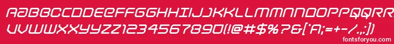 Lightbrigadeboldital Font – White Fonts on Red Background