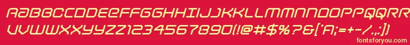 Lightbrigadeboldital Font – Yellow Fonts on Red Background