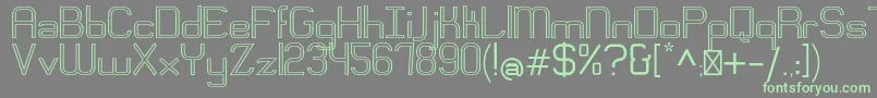 EngadiRegularoutline Font – Green Fonts on Gray Background
