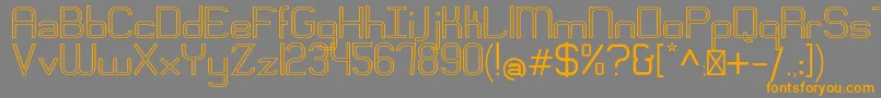 Шрифт EngadiRegularoutline – оранжевые шрифты на сером фоне