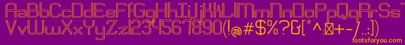 EngadiRegularoutline Font – Orange Fonts on Purple Background