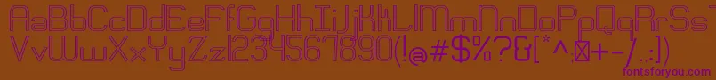 EngadiRegularoutline Font – Purple Fonts on Brown Background