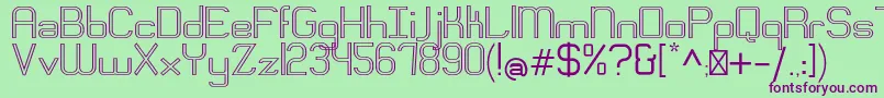 EngadiRegularoutline Font – Purple Fonts on Green Background