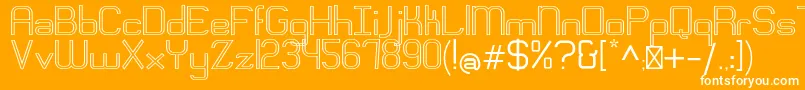 EngadiRegularoutline Font – White Fonts on Orange Background