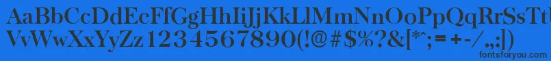 BaskervilleserialBold Font – Black Fonts on Blue Background