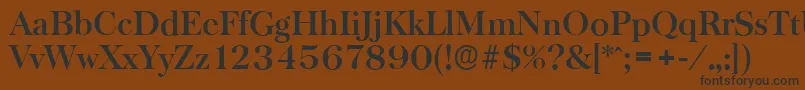 BaskervilleserialBold Font – Black Fonts on Brown Background