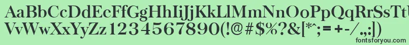 BaskervilleserialBold Font – Black Fonts on Green Background