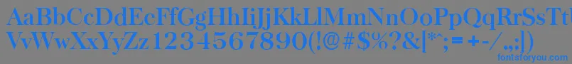 BaskervilleserialBold Font – Blue Fonts on Gray Background