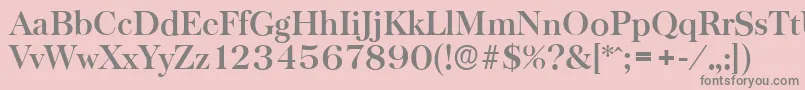 BaskervilleserialBold Font – Gray Fonts on Pink Background