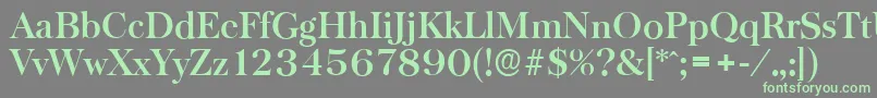 BaskervilleserialBold Font – Green Fonts on Gray Background