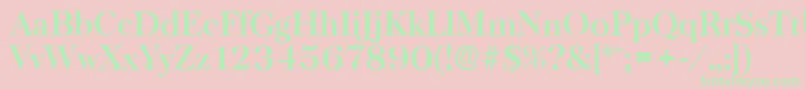 BaskervilleserialBold Font – Green Fonts on Pink Background