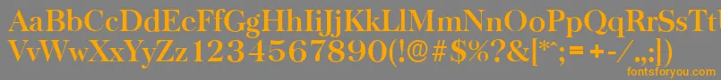 BaskervilleserialBold Font – Orange Fonts on Gray Background